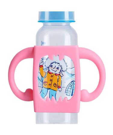 Eastuy bottle handle made of silicone handles for baby bottles safe baby bottles handle baby feeding handle with a wide neck simple handle for the baby shower pink