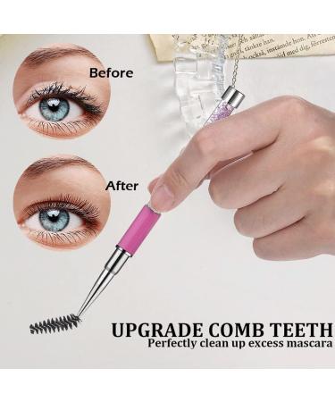 HESSION Eyelashes Comb Curlers Makeup Brush Mascara Brush Make Up Wands Eyebrow Brush with Cap Travel Accessories (HOT PINK) - Buy Online on SooperMarket.com