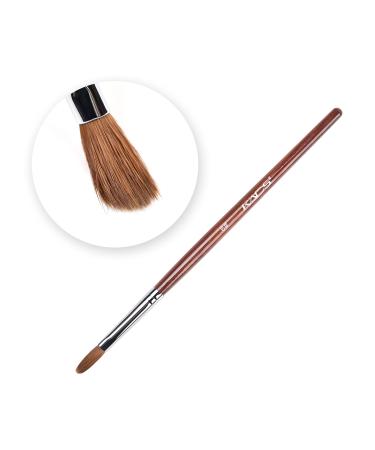 Alexnailart Kolinsky Sable Nail Brush Acrylic Brush for Acrylic Powder Nail Art Pen with Red Wooden Handle Manicure Design 6# Size 6