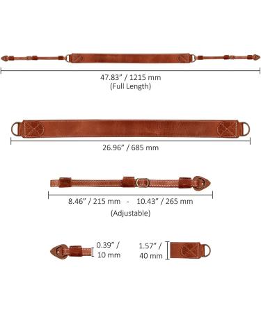 MegaGear MG1515 Sierra Series Genuine Leather Camera Strap - Brown Compact | Shoulder or Neck Strap - Buy Online on SooperMarket.com