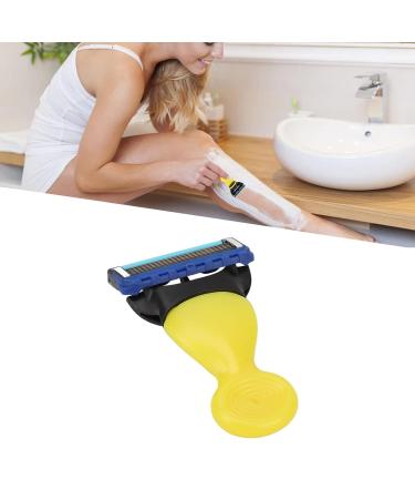 Manual Rotating Blade Razor for Men - Corded Hair Removal Tool with Removable Head | Beard Care Set (Yellow) - Buy Online on SooperMarket.com