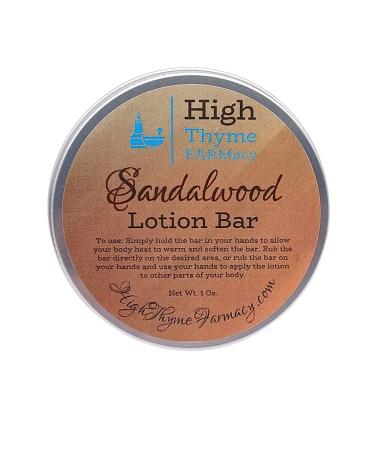 Sandalwood Lotion Bar - Waterless Lotion Bar for Dry Skin - Moisturizing Beeswax Lotion Bar - Convenient Travel Lotion - Eco Friendly Lotion Massage Bar