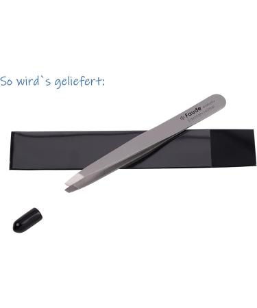 Faude Professional Tweezers for Precise Eyebrow Plucking - Stainless Steel & Silk Touch Coated | Perfect for Fine Hairs & Ingrown Hair - Buy Online on SooperMarket.com