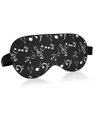 Haskirky Light Blocking Eye Mask Breathable and Adjustable Adult Men and Women Travel on Business Trips Yoga Meditation Light Smooth Comfortable Eye Mask Office Deep Sleep Goodies Music Black
