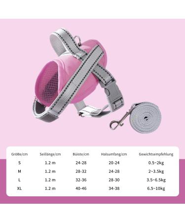 Fueegue Pink XL Cat Harness & Leash - Escape Proof Adjustable Soft Design for Cats and Dogs - Buy Online on SooperMarket.com