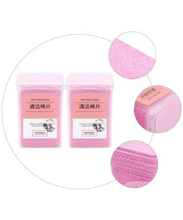 FRCOLOR 800 Pcs Glue Wipes - Glue Remover Cleaning Pads Non-Woven Fabric for Nail Polish & Eyelash - 4.8x4.8cm Pink - International Shipping Available - Buy Online on SooperMarket.com