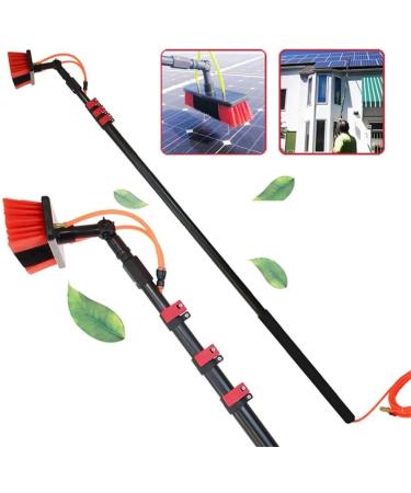 Photovoltaic Panel Cleaning Water Fed Telescopic Brush Window Clean Extendable Cleaner Conservatory Roof Cleaning Tools (5.4m/18ft)