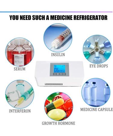 Insulin Refrigerator Mini Fridge 2-8 C Medical Refrigerator Camping Fridge Refrigerated Insulin/interferon/Growth Hormone/Vaccine/Eye Drops and Other Medicines - Buy Online on SooperMarket.com