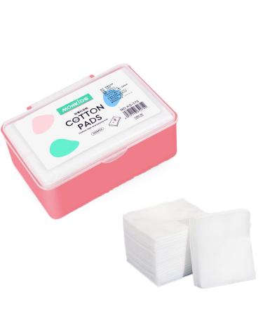 1000pcs Cotton Pads with Box Facial Eye Makeup Remover Pads Hypoallergenic Cotton Cosmetic Pads - Wet Compress Pads - Lint-Free Face Lip Clean Cotton Pads