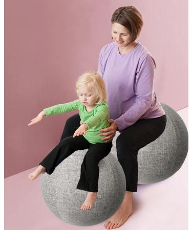 Gray LuiYninhuoJin Exercise Ball Chair Cover - 75CM | Yoga & Stability Ball for Pregnancy, Labor, Pilates | Office, Dorm & Home Use (Ball Not Included) - Buy Online on SooperMarket.com