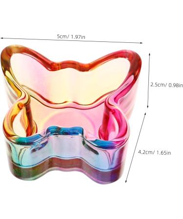 FOYTOKI Nail Art Brush Cup Glass Nail Dish Cup Nail Cups Nail Brush Dappen Dish Glass Nail Dish Bowl Acrylic Nail Tools Manicure Supplies Nail Brush Dappen Cup Glass Nail Dappen Cup 5.00X4.20X2.50CM Colorful - Buy Online on SooperMarket.com