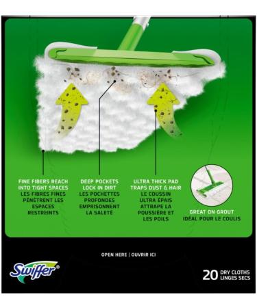 Sweeper Heavy Duty Dry Multi-Surface Cloth Refills for Floor Sweeping and Cleaning 20 Count - Buy Online on SooperMarket.com