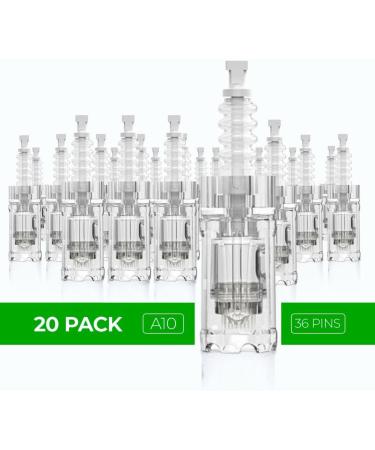 Dr. Pen Ultima A10 Replacement Cartridges (20 Pack) - 36 Pins (0.25mm) - Disposable Bayonet Slot Parts - Buy Online on SooperMarket.com