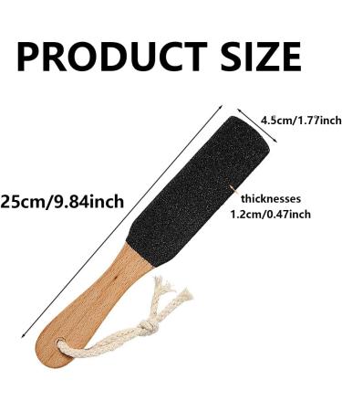Foot File Foot Scrubber Dead Skin Remover Foot Callus Remover with Wooden Handle for Removes Hard Dead Skin Dry Calluses Rough and Cracked Corn Feet (Black) - Buy Online on SooperMarket.com