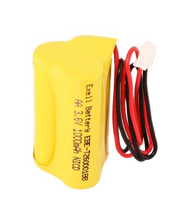 Exell 3.6V 1000mAh NiCD Emergency Light Battery Replaces LEDR-1 AA900MAH Exitronix 10010037 Max Power B2-0031 MH468886 JYH 100715 Teig T26000188 Lowes 253799 OSA230 Unitech 6200RP
