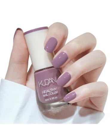 TBeautfave Purple Nail Polish Quick Dry Nail Polish Long Lasting Nail Varnish Pastel Nail Polish Non-Toxic Water Based Formula Nail Polish for DIY Nail Art No Need Baking TaroPurple
