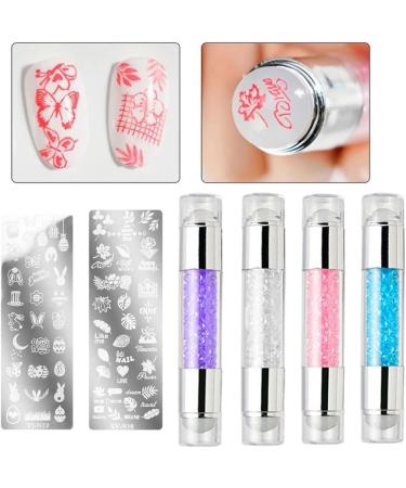 Nail Stamper Kit Nail Printing Tool Nail Polish Pattern Making Aids Nails Seal Mold Nail Stamp Plate Blue Nail Seal - Buy Online on SooperMarket.com