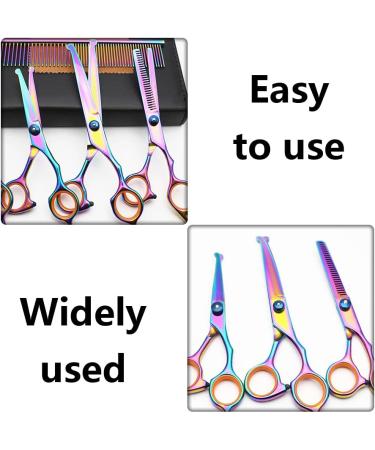 Dog Grooming Scissors Stainless Steel Pet Curved Shears Cutting Trimming Scissors with Round Tip for Grooming Dogs Cats - Buy Online on SooperMarket.com