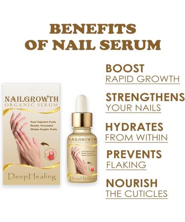NailGrowth DeepHealing Organic Serum NailGrowth Serum Reconstrux Nail Growth Nail Growth and Strength Serum Nail Growth Serum Nail Repair Essence Serum 30ml (3Pcs) - Buy Online on SooperMarket.com