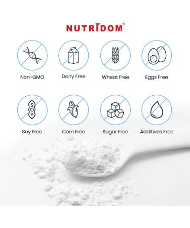 Nutridom L-Glutamine Powder 4 500 mg Fermented Plant Based Unflavoured Vegan Amino Acid Supplement for Gut Health & Immune Function Gluten free Soy free and Dairy free 60 Servings 300 g - Buy Online on SooperMarket.com