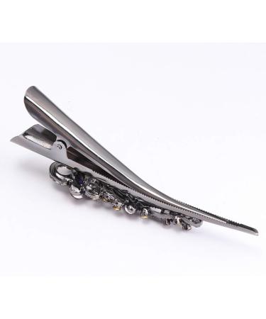 Metal Duckbill Hair Clips 2PC Large Vintage Rhinestone Duckbill Alligator Clips Crystal Teeth Hair Barrettes Duckbill Hairpins for Women Girls (Colorful+ ) - Buy Online on SooperMarket.com