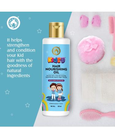 Mom & World Kidsy Hair Nourishing Oil 150ml | Dermatologically Tested | Enriched With 11 Pure Oils | With Comb Applicator for Kids - Buy Online on SooperMarket.com