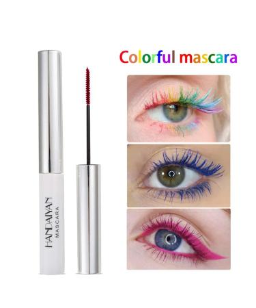 Allbestaye Colorful Waterproof Mascara | Long-Lasting Green Black & White | Fine Brush for Perfect Eyelashes - Buy Online on SooperMarket.com