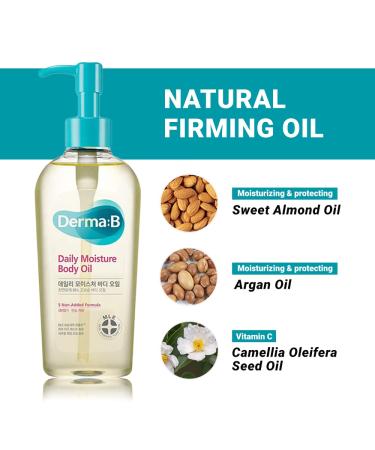 Derma:B Daily Moisture Body Oil 6.76 fl oz - Hydrating Skin Care for All Day Moisture - Buy Online on SooperMarket.com