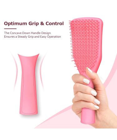 Shinlea Hairbrush - Degrade-Free Styling Brush for Wet & Dry Hair | Reduces Breakage & Eliminates Knots | Perfect for All Hair Types | Pink - Buy Online on SooperMarket.com
