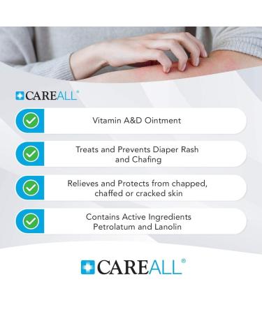 (6 Tubes) CareALL 4oz Vitamin A&D Ointment - Diaper Rash and Skin Protectant - Buy Online on SooperMarket.com