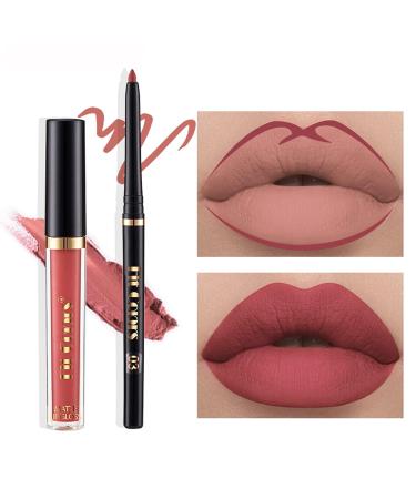 KIMIEYE 6Pcs Lip Liner + Matte Liquid Lipstick Set - Long Lasting, Waterproof, High Pigmented Makeup Gift Set for Women - Buy Online on SooperMarket.com