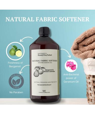Natural Fabric Softener with Organic Essential Oils | Bergamot & Grosso Lavender | Read The Label - Buy Online on SooperMarket.com