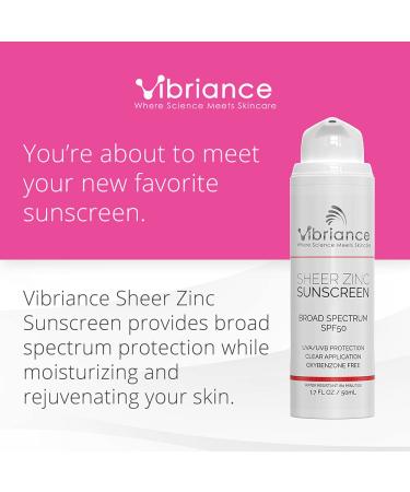 Vibriance Sheer Zinc Moisturizing Sunscreen SPF 50 for Skin Rejuvenation - 1.7 fl oz - Buy Online on SooperMarket.com