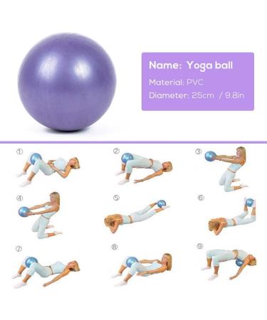 Lixada 5Pcs Yoga Equipment Set with Yoga Ball, Blocks, Stretching Strap for Exercise - Purple - Buy Online on SooperMarket.com