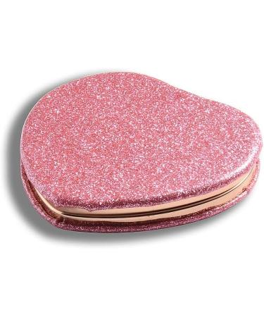 X Hot Popcorn 4Pcs Mini Heart-Shaped Makeup Mirrors Set - Double-Sided Compact Travel Cosmetic Mirror for Girls Gift - Buy Online on SooperMarket.com