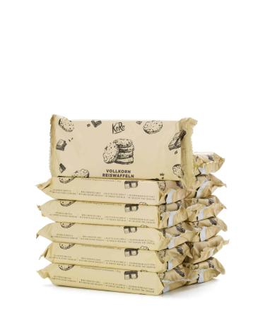 Koro - whole grain rice waffles Dark chocolate 12 x 90 g - crispy gluten -free waffles made of puffed whole grain rice with Belgian dark chocolate