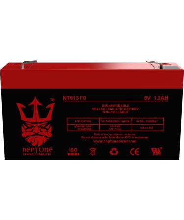Neptune NT613 6V 1.3Ah Replacement SLA Battery for PE6V1.2F1 - Reliable Emergency Lighting Solution | International Shipping - Buy Online on SooperMarket.com