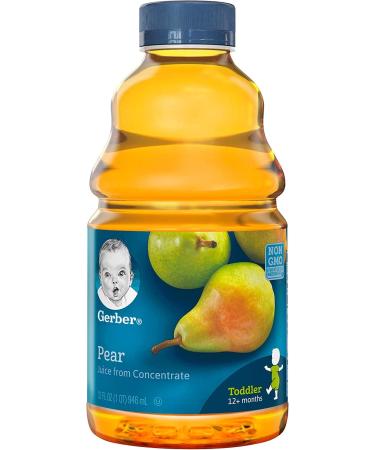 Gerber Nature Select Baby 100% Pear Juice 32 Fl Oz (Pack of 2) - All Natural Fruit Juice for Infants - Buy Online on SooperMarket.com