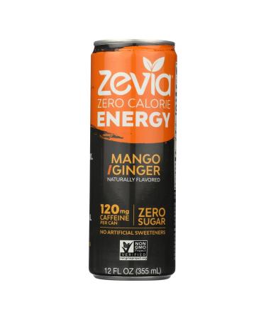 ZEVIA, DRINK, ENERGY, MANGO GINGER - Pack of 1212