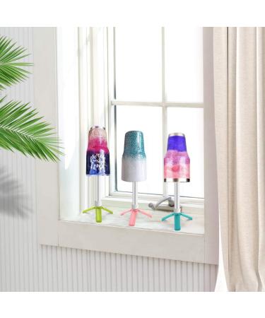 Blue Cup Drying Stander Holder for DIY Glitter Epoxy Tumblers - Cup Turner Rack Spinner Machine Kit - Buy Online on SooperMarket.com