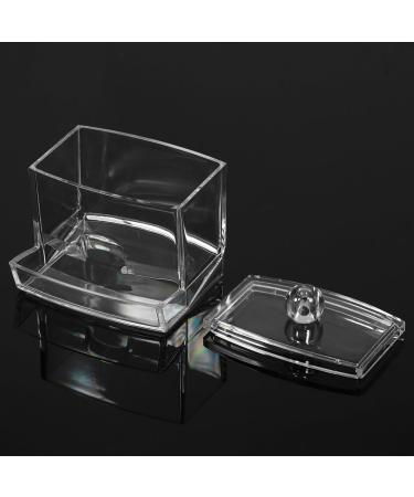 Atyhao Cotton Swab Box | Practical Q-Tip Organizer & Makeup Storage | Transparent Cosmetic Holder with Lid - Shop Internationally - Buy Online on SooperMarket.com