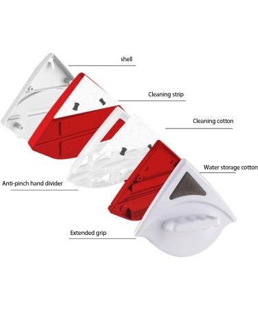 Yolispa Magnetic Window Cleaner Double Side Glass Wiper Window Cleaning Tool for Double- Glazed Glass Thickness 15-24mm Red - Buy Online on SooperMarket.com
