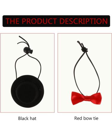 POPETPOP Guinea Pig Outfit Hamster Hat and Bowtie Set - Small Animal Costume for Parties and Festivals - Perfect for Rats, Sugar Gliders, Rabbits, Chinchillas, Ferrets, and Cats - Black - Buy Online on SooperMarket.com