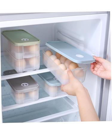 RORPOIR 1pc Box Egg Storage Box Storage Bins Refrigerator Eggs Storage Trays Egg Tray Blush Grid re-usable Blue 24x11.5cm - Buy Online on SooperMarket.com