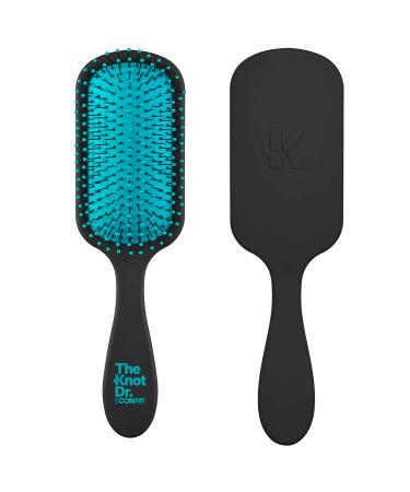 The Knot Dr. for Conair Mini Hair Brush  Wet and Dry Detangler  Removes Knots and Tangles  For All Hair Types  Black/Blue Mini Blue - Mini