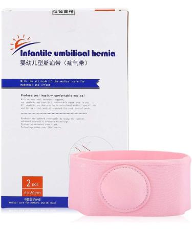 2pcs Cotton Umbilical Hernia Belt for Baby | Pink Infant Navel Support Wrap - Buy Online on SooperMarket.com
