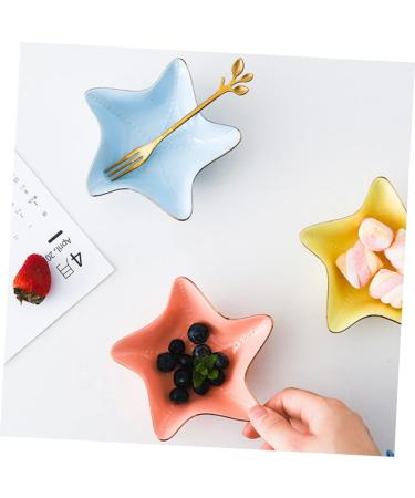 MAGICLULU Games Elderly 3 Pcs Sauce and Vinegar Dish Ceramics Flower Sauce re-usable Household Dipping Dish 11X11X3.2CM Assorted Color - Buy Online on SooperMarket.com