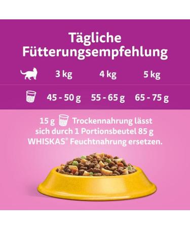 Whiskas Adult 1+ Dry Cat Food Chicken - 5x800g Packs - Premium Dry Food for Cats - International Shipping Available - Buy Online on SooperMarket.com