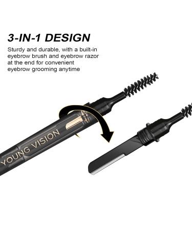 Dual-Sided Eyebrow Pencil Kit - Waterproof Long-Lasting Ultra Precise Brow Makeup - #03 Light Brown - Perfect Natural-Looking Brows - Buy Online on SooperMarket.com