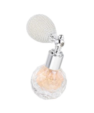 WOFASHPURET 1pc Body Air Bag Powder Hair Perfume Shimmering Face Powder Highlighter Sprayer Makeup Tools Glass Golden 1 count (Pack of 1)